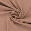 Sweat angeraut in Mocca, uni, Serie Eike, Stoffoberfläche in Nahaufnahme